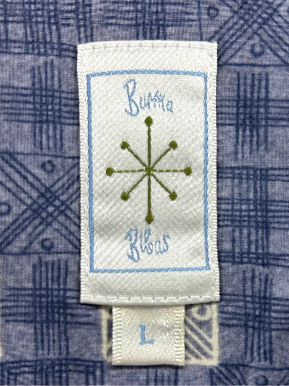 Burma Bibas Mens Short Sleeve Button Front Shirt Vintage Casual Check Plaid L